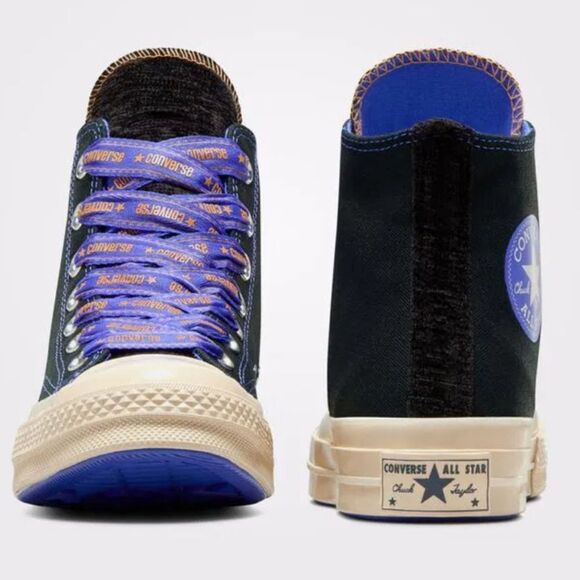 BRAND NEW CONVERSE CHUCK 70 RIBBON LACES KADIN SIYAH SNEAKER - Picture 5 of 16